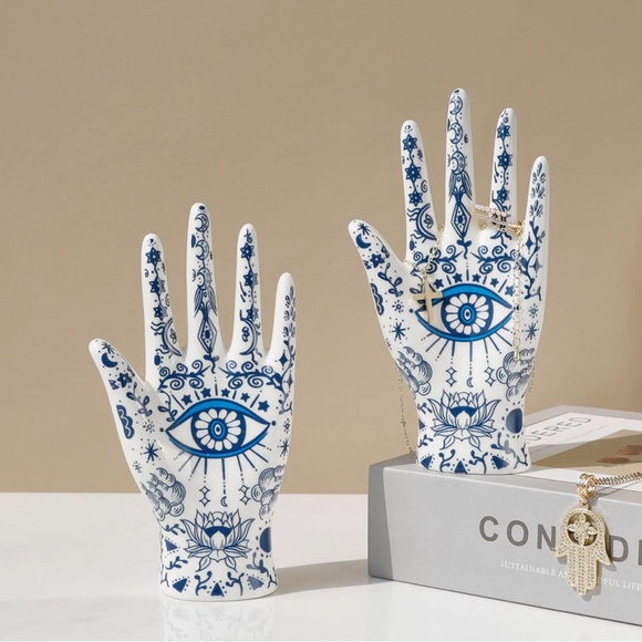 Decorative Evil Eye Hand Jewelry Holder - Picture 4 of 4